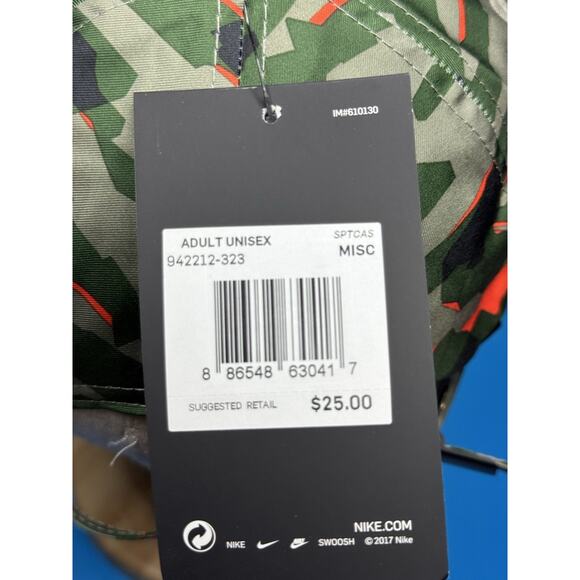 Nike Hat Cap Strap Back Green Camo Swoosh Pickleball Baseball Heritage86 Mens - Picture 5 of 8